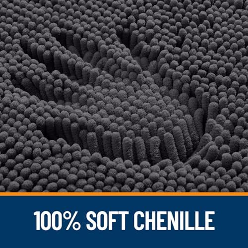 OLANLY Small Bathroom Rugs 24x16, Extra Soft Absorbent Chenille Bath Rugs - Image 3