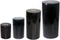Tightvac Nested Set of 4 Vacuum Sealed Dry Goods Storage Containers, 4 Sizes: 24-Ounce, 12-Ounce, 6-Ounce, 3-Ounce, Solid Black Body/Black Cap