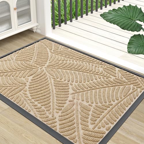 Colorxy Waterproof Front Doormat, Sturdy Natural Rubber Door Mat, 29.5x17 by Colorxy