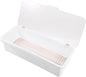 Alipis Plastic Silverware Tray with Lid, Silverware Countertop Storage Container Kitchen Cutlery and Utensil Drawer Organizer for Kitchen Flatware Spoons Forks White