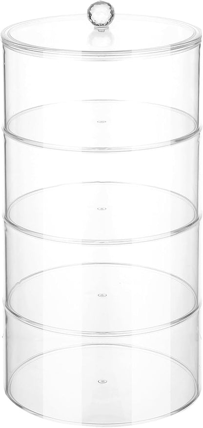 4-Layer Acrylic Belt Organizer – Transparent Closet & Drawer Storage Box for Belts, Jewelry, Watches, and Accessories
