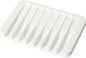 Urbanstrive Soap Dish Shower Waterfall Soap Tray Holder for Bathroom, Kitchen, Counter Top, Flexible Silicone, Keep Soap Bars Dry, Easy Cleaning - White