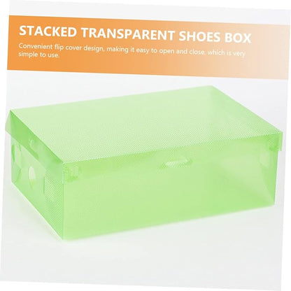 Ciieeo 7pcs Cardboard Shoe Boxes Lids Storage Boxes for Organizing Shoes Plastic Storage Foldable Stackable Household