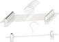Pants Hangers with Clips, 8 Pack Heavy Duty Space Saving Pant Hangers for Closet Organizer, 12 Inch White Non Slip Clip Hangers for Jeans, Skirts, Shorts & Trousers, 360° Swivel Hook