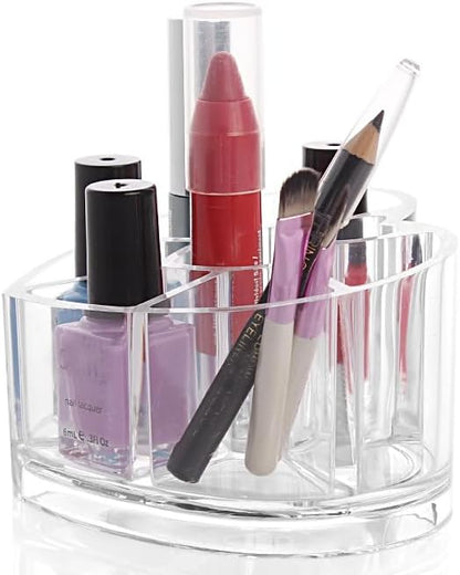 Kamay's Acrylic Makeup Brush Holder, Heart Shape Acrylic Cosmetic Organizer Can Be Used As Cosmetic Storage, Lip Tips Holder/Box SF-1057