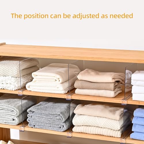 Shelf Dividers，Vertical Purse Organizer for Closet，Thickened and Sturdy Shelf Organizer for Sweater, Shirts, Handbags,8" Tall x 11" (8 Pcs) - Image 5