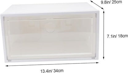 1pc Shoe Storage Box Organizer for Home Capacity Dust Container Side Opening Door for Sneakers Accessories and Items