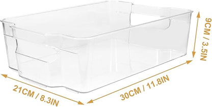 Artibetter Refrigerator Drink Rack Large Stacking Can Dispenser Bin Sturdy Plastic Rolling Soda Can Storage Organizer for Fridge Beverage Holder Kitchen Storage