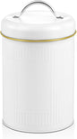 Farmhouse Coffee Canister Storage Container, 42 Oz Vintage Coffee Bean Airtight Jar with Lids, Food Tins with 12 Label Stickers, Kitchen Counter Pantry Organization for Candy Sugar Cookie Tea