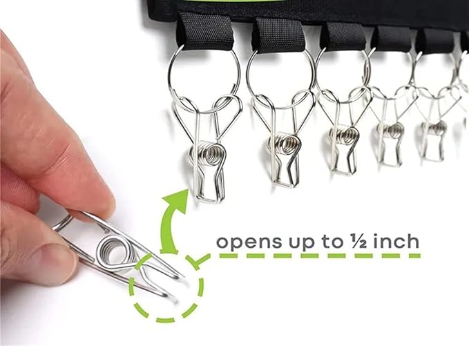 Hat Rack Cap Organizer Necktie Hanger 2 Packs Foldable Travel Baseball Cap Holder Clips Black