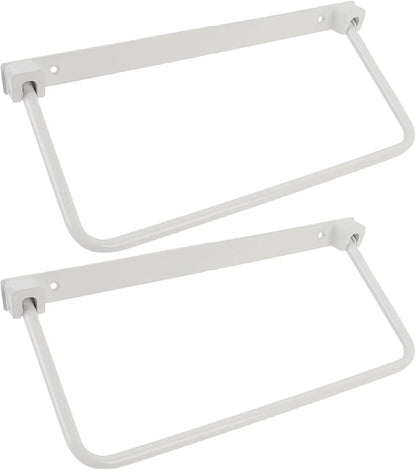 Cyrank Wall Mounted Shoe Storage Rack, Foldable RV Shoe Rack Space Saving Hanging Organizer Aluminum Alloy in Camping RV Travel (White)