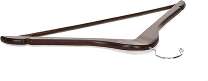 Quality Wooden Hangers - Slightly Curved Hanger 80 Pack Sets - Solid Wood Coat Hangers with Stylish Chrome Hooks - Heavy-Duty Clothes, Jacket, Shirt, Pants, Suit Hangers Walnut - Chrome Hook