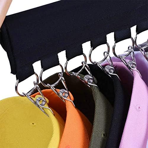 VIGAN Hat Organizer Holder Baseball Cap Rack Home Organizer Storage Wall Door Hanger Holder Closet Hanger Kitchen Towel Storage Rack (Black)