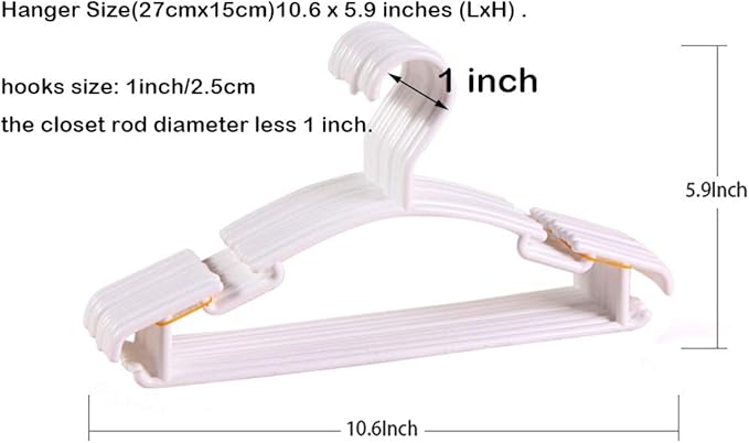 YYaaloa 30pcs Kids Clothes Hangers Baby Clothes Hangers Childrens Plastic Infant Hangers Very Durable Kids Hangers Toddler's Hangers for 1inch Closet Rod (6 colors-30pcs)