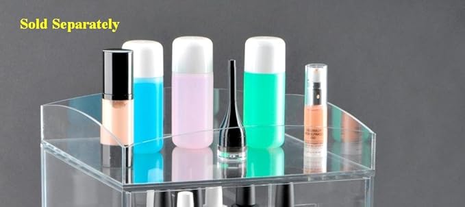 GlamoureBox Clear Acrylic Cosmetic Cube Organizer Makeup Case 7 Drawer A7R