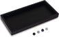 Bathroom Trays for Counter, Slicone Vanity Trays for Bathroom, Rectangle Sponge Holder for Kitchen Sink - Black