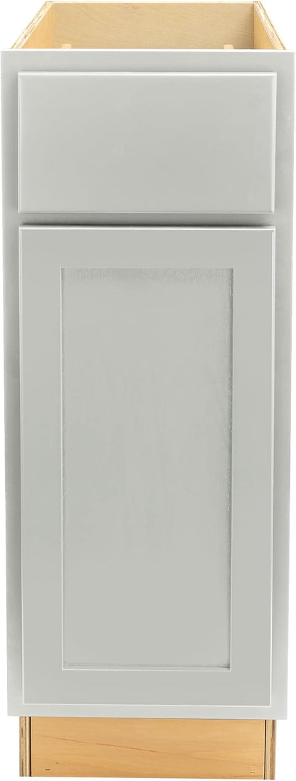 Quicklock RTA (Ready-to-Assemble) | Base Kitchen Cabinets - Shaker Style | Made in America (Magnetic Gray, 12" Wx34.5 Hx24 D Base)