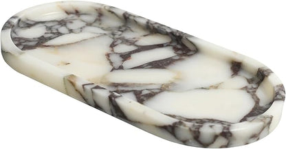 100% Natural Luxury Calaccata Viola Marble Small Hand Towel Tray Holder Organizer, Makeup Bathroom Holder