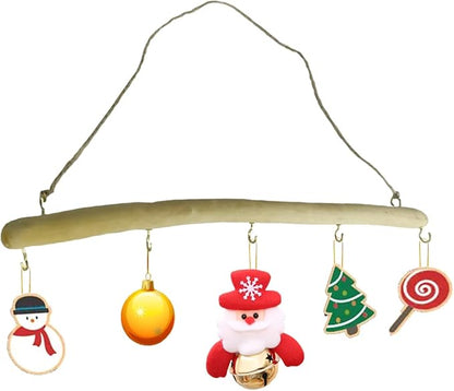 15 inch Natural Driftwood Decorative Branches Wall Hanging Jewelry Organizers with 5 Hooks Handcrafted for Crafts 2 Pieces