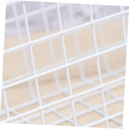 KICHOUSE White over Door Storage Basket Organizer Easy Installation Hanging Rack for Kitchen and Bathroom Ventilated Design for Cabinets and Wardrobes Maximize Space with Stylish Storage