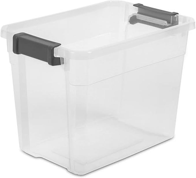 Sterilite Box Stacker Modular Clear 30QT 14733V06