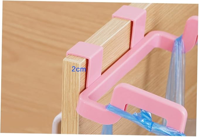 Garneck Kitchen Trash Bag Rack Hanging Cabinet Garbage Storage Removable Bracket Fits Thin Doors