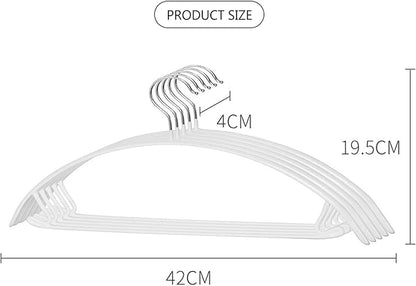 Contour Metal No Bumps Hanger - Suit, Coat & Sweater Hanger (Pack of 50, White)