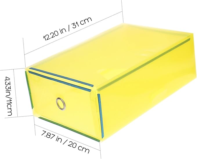 Drawer Shoe Box Set 5 Pack Sneaker Storage Dividers Storage Drawers Transparent Plastic Organizer