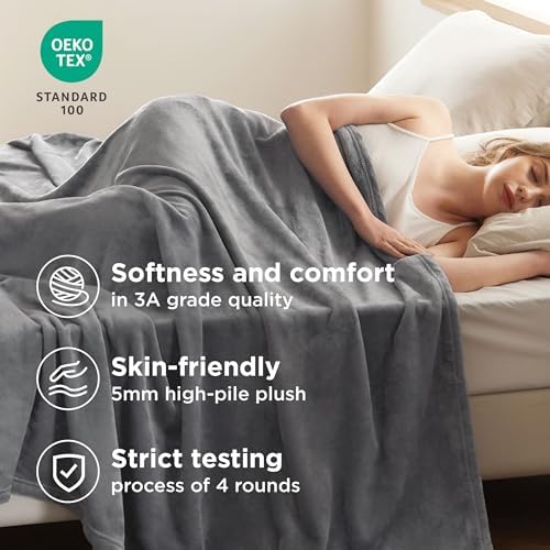 Bedsure GentleSoft Fleece King Size Blankets for Bed Grey - Soft Lightweight Plush Cozy Fuzzy Luxury Warm Spring Blanket Microfiber, Room Home Decor Gifts for Women and Men, 108x90 inches - Image 3