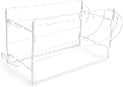 Beverage Dispenser Stand 2 Tier Cans Rack White Countertop Organizer for Party Water Juice