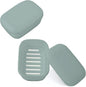 Quatish 2 Pack Travel Soap Container, Portable Soap Holder with Lid, Travel Bar Soap Holder, Soap Case for Camping Gym Travel, Soap Box for Bathroom, Greygreen