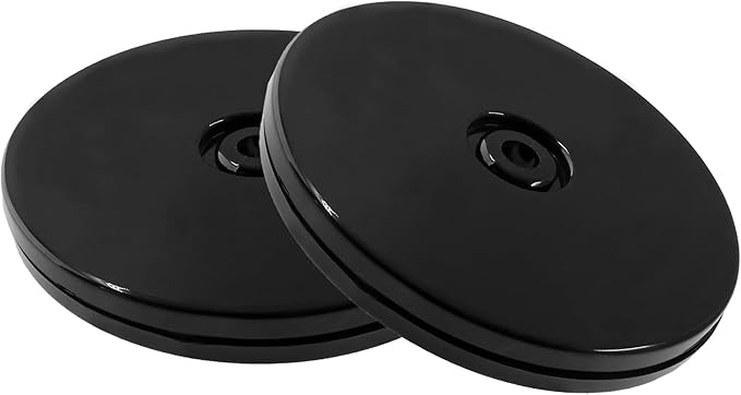 Bivethoi 2 Pack Mini Turntable Organizer, Black Rotating Tray, Acrylic Ball Bearing Plate for Kitchen, Spice Rack, TV, Laptop, Computer Monitor