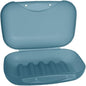 Soap Holder Container, Vonpri Portable Bar Soap Saver Scrubber Case for Bathroom and Kitchen (Dark Blue)