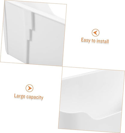 2Pcs Wall Mounted Storage Boxes Adhesive Cabinet Door Organizers for Efficient Space Saving Floating Containers for Makeup Sundries and Pantry Items Stylish