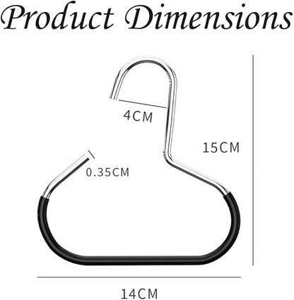 Durable Steel Hangers: Maximize Closet Space with Versatile Storage, Multifunctional Stainless Steel Hat Hangers, Heavy Duty Space Saving Closet Organizer for Hats, Scarves, Belts (Pink,6PCS)