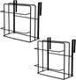 OUNONA 2Pcs Over Cabinet Towel Organizer Stylish Kitchen Door Storage Rack for Efficient Space Saving and Easy Access for Cutting Boards and Duster Cloths Design