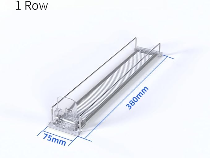 Automatic Fridge Drink Organizer, Soda Can Dispenser for Refrigerator, Spring-Loaded Beverage Holder Rack (1 Row)