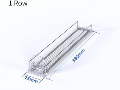 Automatic Fridge Drink Organizer, Soda Can Dispenser for Refrigerator, Spring-Loaded Beverage Holder Rack (1 Row)
