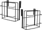Happyyami 2Pcs Over Cabinet Door Organizer Set Inside Cabinet Storage Rack Towel Bar Iron Material Space-Saving Design for Kitchen and Pantry