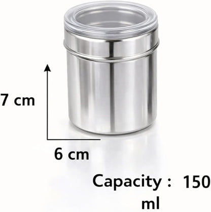 12 in 1 Stainless Steel Masala Box with Stand | Kitchen Masala Dabba | Steel Spice Box with 8 Containers & 4-Section Center | 22 cm Diameter