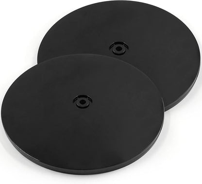 Jersvims 2Pcs 8 Inch Acrylic Turntable Platter, Black Turntable Organizer Round Rotating Plate for Kitchen Pantry Cabinet Desk Rack Spice Cake Cookie Decorating