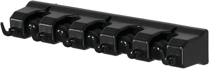 iDesign InterDesign Kitchen, Laundry Room, Garage or Utility Closet – Black Wall Mount Mop & Broom Holder