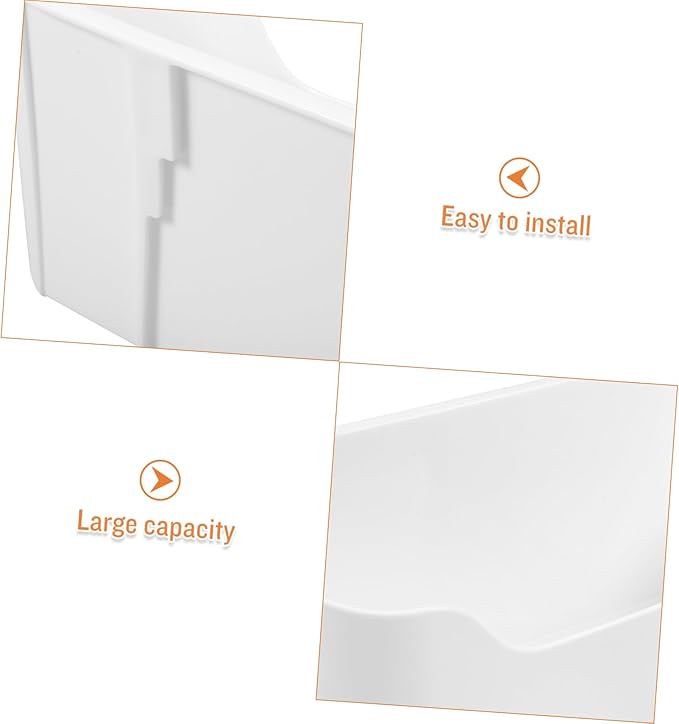 LABRIMP 2pcs Adhesive Kitchen Cabinet Door Organizer Wall-mounted Storage Box for Pantry Bathroom Office Use Material Easy Installation Space-saving Design