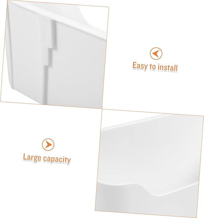LABRIMP 2pcs Adhesive Kitchen Cabinet Door Organizer Wall-mounted Storage Box for Pantry Bathroom Office Use Material Easy Installation Space-saving Design