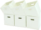 Black Fabric Cubby Storage Bins,13x13x13 Inches,Cube Organizer Bin Foldable Storage Boxes with Dual Handles Fabric Organizer Box and collapsible Storages basket,Set of 6,Creamy-White