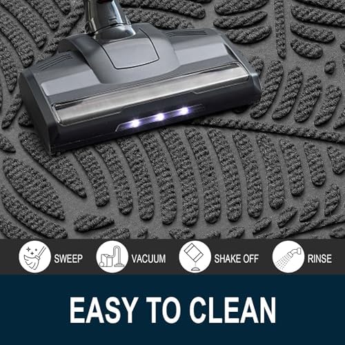 Colorxy Waterproof Front Doormat, Sturdy Natural Rubber Door Mat, 35x23 - Image 5