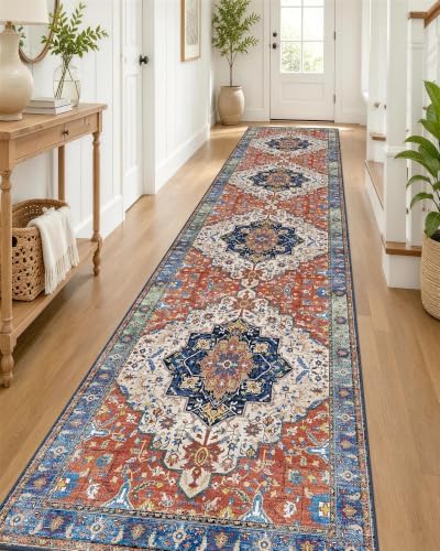 OLANLY 2'6"x14' Washable Runner Rug, Non Slip Carpet for Hallway Kitchen by OLANLY