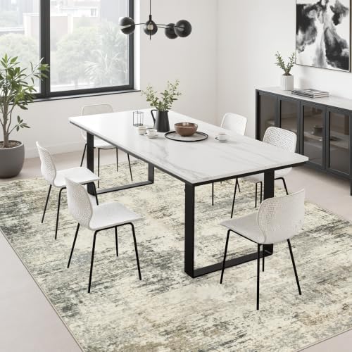 5x8 Area Rug Living Room: Modern Washable Soft Carpet Ash Brown - Image 4
