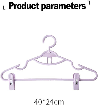 Plastic Hangers 20 Pack with Clips, 360°Swivel Hook Space-Saving Clothes Hangers, Lightweight Hangers for Pants, Coats, Dresses (Color : Beige)