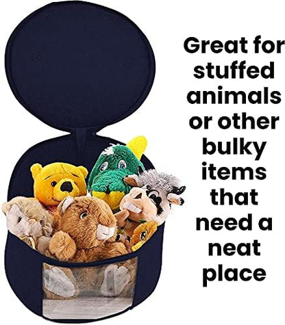 Hat boxes for Women Storage Large Round Blue 17 x 11